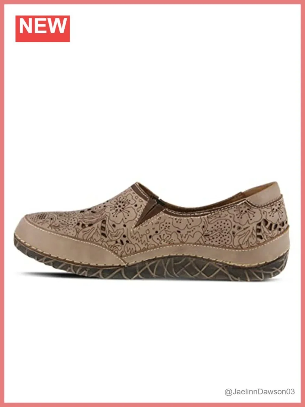 Hand Painted Leather Loafer Slip On Flats Whip Stitch
